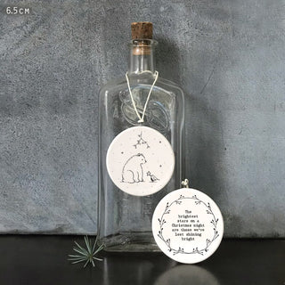 'Christmas Stars' Porcelain Tree Decoration Remembrance Gift