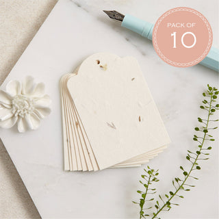 10 Plantable Wildflower Seed Paper Message Tags - Angel & Dove