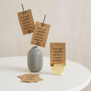 25 Kraft Remembrance Sparkler Favour Cards (Sparklers not included) - Angel & Dove