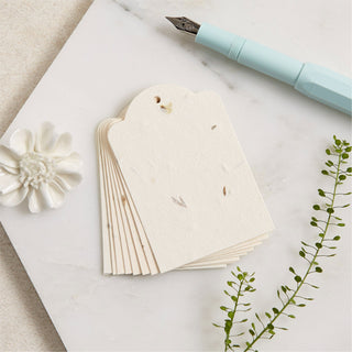 10 Plantable Wildflower Seed Paper Message Tags - Angel & Dove