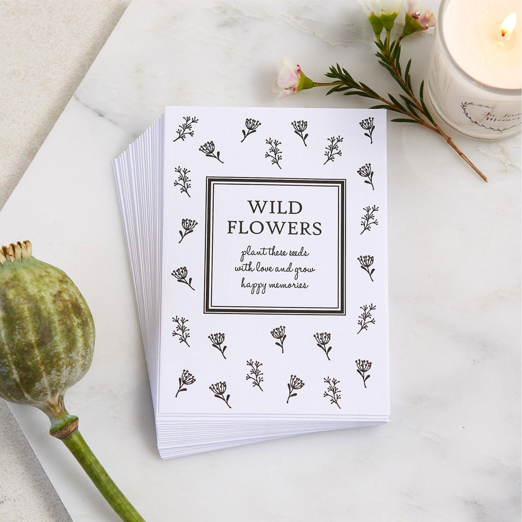 flower seed gifts 25 Wildflower Seed Packet Funeral Favour Envelopes (Unfilled) – Angel & Dove