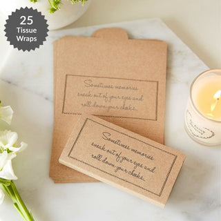 25 Kraft Tissue Wrap Funeral Favours - Angel & Dove