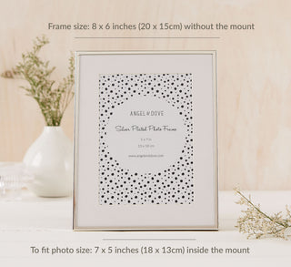 Silver Plated 8x6" Photo Frame for 7x5" Photo