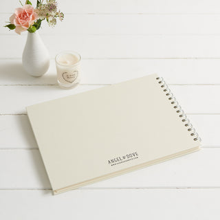 A4 Ivory Funeral Memory Condolence Book & Pen