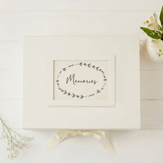 Large 'Memories' Ivory Memory Keepsake Box