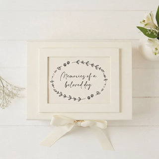 'Memories of a Beloved Dog' Memory Keepsake Box - Angel & Dove