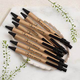 Pack of Kraft 'Share a Memory' Pens - for Funeral Memory Book or Favours
