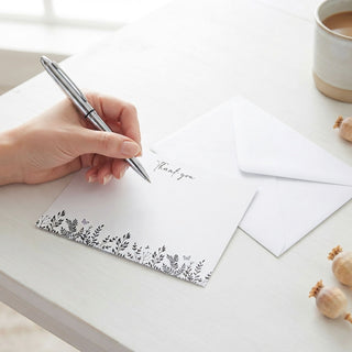 10 Botanical Leaves Thank You Cards & Envelopes - Angel & Dove