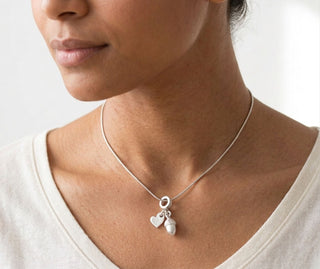 Pewter Acorn & Heart  'Strength' Necklace Sympathy Gift with Bag & Card