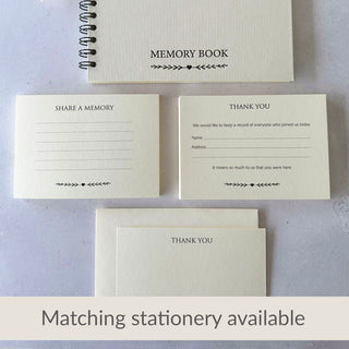 25 Ivory 'Share a Memory' Funeral Remembrance Cards