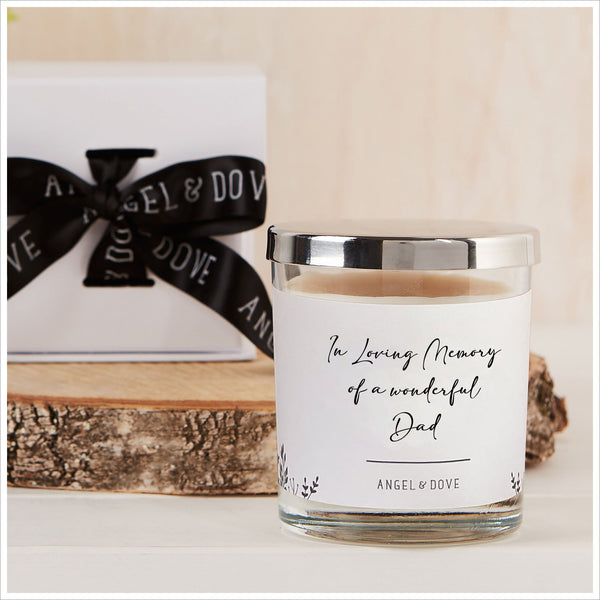 'In Loving Memory of a Wonderful Dad' Gift Boxed 300ml Candle Sympathy Gift with Lid