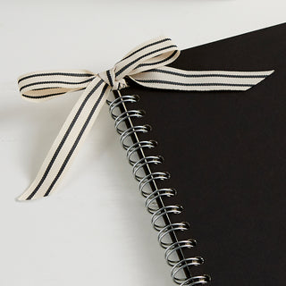 A5 Black Funeral Memory Condolence Book & Silver 'Memories' Pen