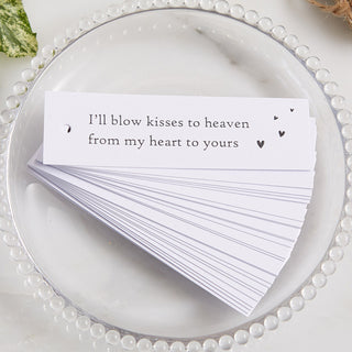 12 Bubble Mix Funeral Favours with White Tags 'I'll Blow Kisses to Heaven' - Angel & Dove