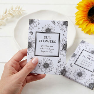 25 Sunflower Seed Packet Funeral Favour Envelopes (Unfilled)