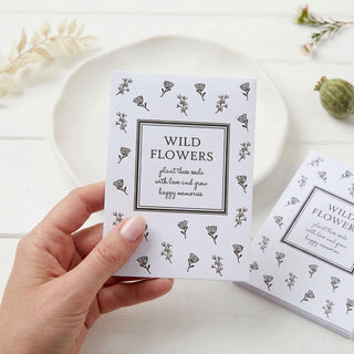 25 Wildflower Seed Packet Funeral Favour Envelopes (Unfilled)