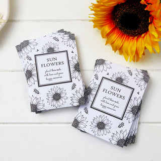 25 Sunflower Seed Packet Funeral Favour Envelopes (Unfilled)