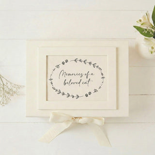 Medium 'Memories of a Beloved Cat' Memory Keepsake Box - Angel & Dove