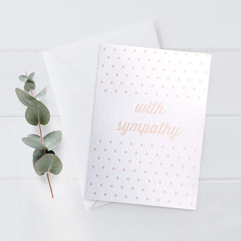 With Sympathy Embossed Card