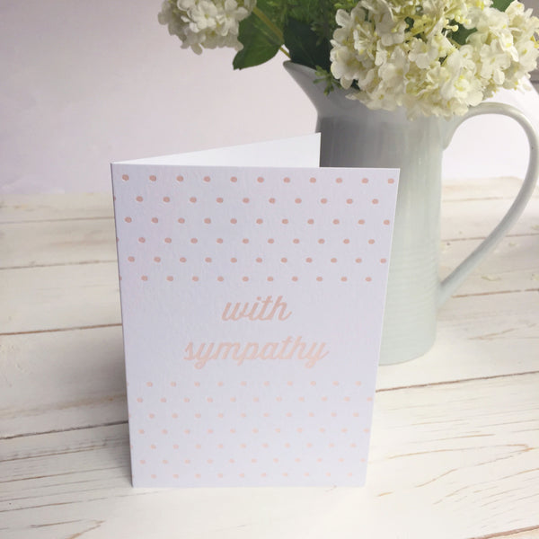 With Sympathy Embossed Card