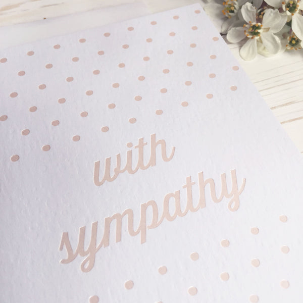 With Sympathy Embossed Card