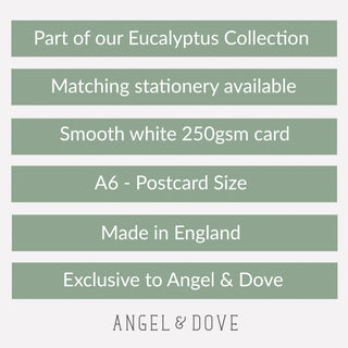 25 Eucalyptus Funeral Attendance Cards