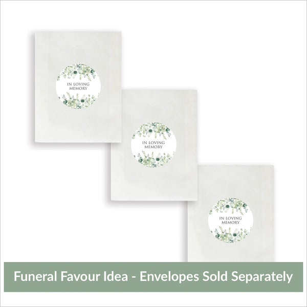 35 Eucalyptus In Loving Memory Stickers - Angel & Dove