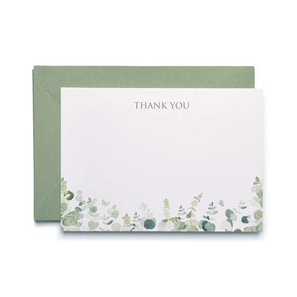 10 Eucalyptus Thank You Cards & Envelopes