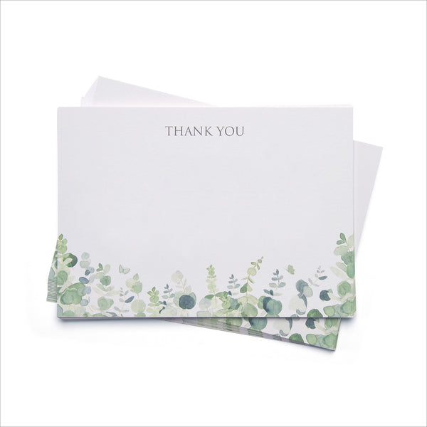 10 Eucalyptus Thank You Cards & Envelopes - Angel & Dove