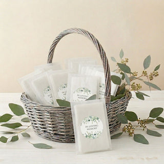 10 Filled Tissue Funeral Favours - Eucalyptus Design