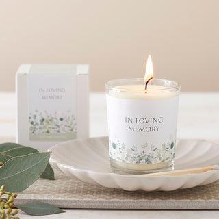Eucalyptus 'In Loving Memory' 90ml Votive Remembrance Candle - Angel & Dove