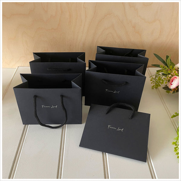 5 'Forever Loved' Unfilled Funeral Favour Gift Bags - Create Special Gifts for Your Guests - Angel & Dove