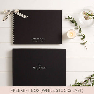 Angel & Dove A4 Black Memory Book and Gift Box