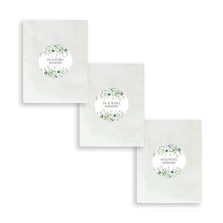10 Filled Tissue Funeral Favours - Eucalyptus Design - Angel & Dove