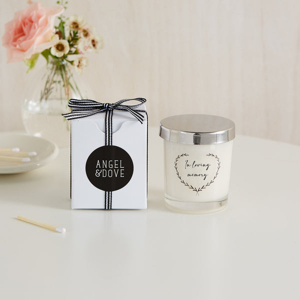 In Loving Memory Votive Candle with Chrome Lid - Sympathy Gift