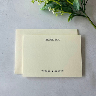 10 Ivory Funeral Thank You Cards & Envelopes