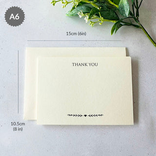 10 Ivory Funeral Thank You Cards & Envelopes