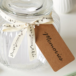 Glass Memory Jar & 50 Funeral Remembrance Cards