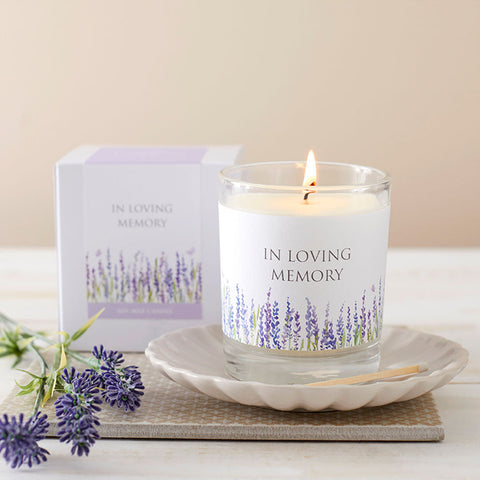 Lavender In Loving Memory Funeral Candle
