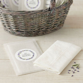 10 Filled Tissue Funeral Favours - Lavender Design