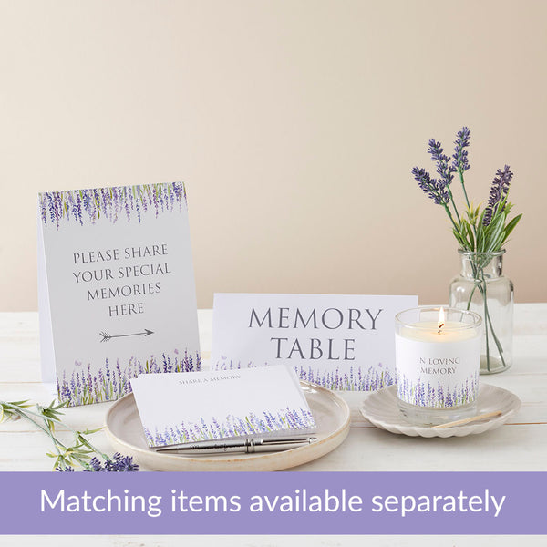 Tealight Funeral Favours - Lavender Design - Angel & Dove