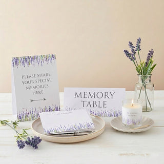 Lavender Funeral Memory Table Collection