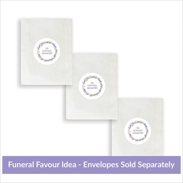 35 Lavender In Loving Memory Stickers - Angel & Dove