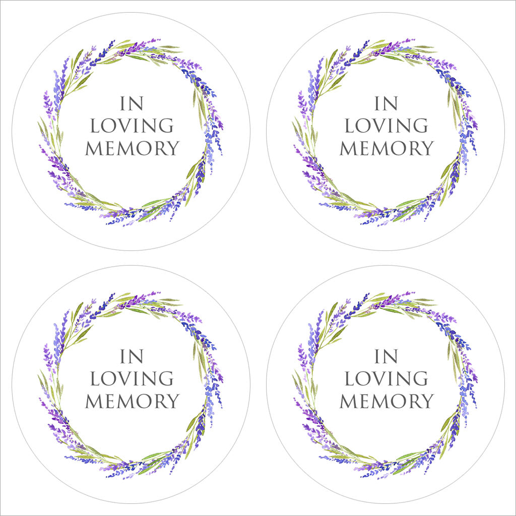 35 Lavender In Loving Memory Stickers – Angel & Dove