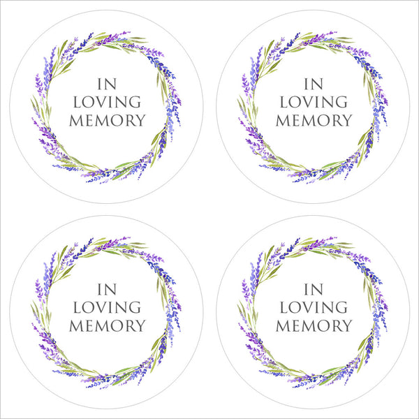 35 Lavender In Loving Memory Stickers - Angel & Dove