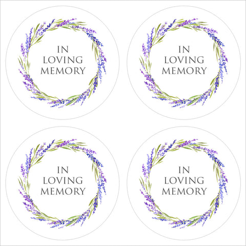35 Lavender In Loving Memory Stickers - Angel & Dove