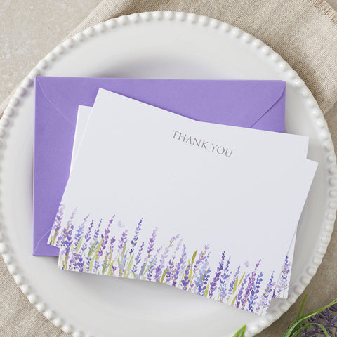 Lavender Funeral Thank You Cards