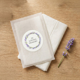 10 Filled Tissue Funeral Favours - Lavender Design
