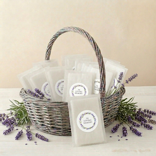 10 Filled Tissue Funeral Favours - Lavender Design