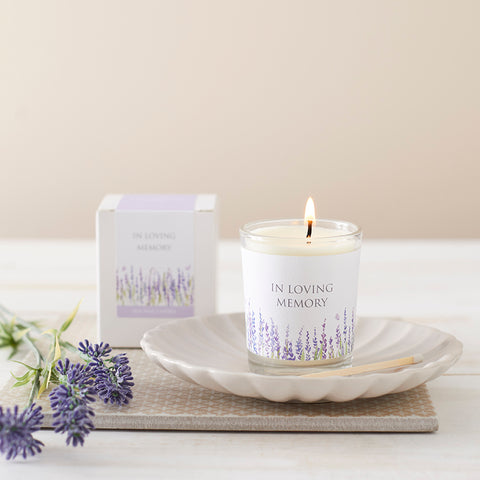 Lavender 'In Loving Memory' 90ml Votive Candle - Angel & Dove