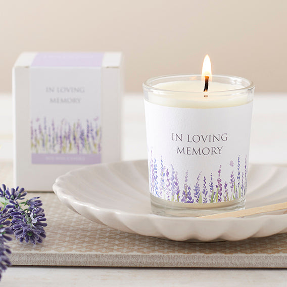 Lavender 'In Loving Memory' 90ml Votive Candle - Angel & Dove